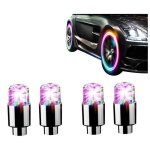 Bouchons de valve - universel - lumineux led - tanches - installation facile - 4 pices