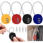 4 pices cadenas  combinaison petit cadenas  code cable cadenas de scurit  combinaison  3 chiffres ...