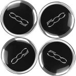 4 pi�ces car cache - moyeux capuchons de centre pour fiat 124 125 125 500 695 60mm jante centre dembl�me ...