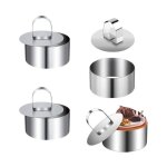 4 pices cercle a patisserie acier inoxydable anneaux  dessert emporte piece rond pour desserts biscuits ...