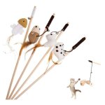 4 pices jouet interactif pour chat canne  pche interactive pour chats lot de 4 jouets pour chat idal ...