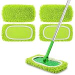 4 pi�ces lingettes microfibres pour balais swiffer recharges pour balai vapeur lingettes r�utilisables ...