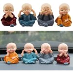 4 pi�ce mignon moine figurines petite statue de r�sine sage kung fu bouddha cr�atif artisanat ornement ...