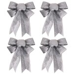 4 pices noeud de ruban de nolannefly grande taille arcs de papillon decoration de nol pour guirlande ...