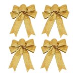 4 pices noeud de ruban de nolannefly grande taille arcs de papillon decoration de nol pour guirlande ...