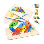 4 pices puzzles en bois enfant 1 - 3 ans jouet animaux pour 1 2 3 4 ans educatif apprentissage jeux ...