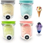 4 pi�ces r�cipients pour ninja creami swirl 480 ml contenants glace accessoires pour nc700 nc701 eu s�ries ...