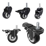 4 pièces roulette chaise bureau vis m8 x 25mm roulettes charge lourde silence roulettes pivotantes avec ... 4 pièces roulette chaise bureau vis m8 x 25mm roulettes charge lourde silence roulettes pivotantes avec ...