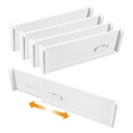 4 pi�ces de s�parateurs de tiroirs ajustables 26. 5 - 46. 5cm organisateur de tiroir pour la cuisine ...
