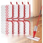 4 pi�ces spray balai recharge microfibres kit 2 en 1 r�utilisable pour vileda 1 - 2 spray max balai rouge ...