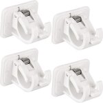 4 pices supports de support de tige rglables sans clous pour tringle  rideaux suspendue au mur crochets ...