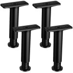 4 pieds de cadre de lit r�glables en hauteur pieds de support centraux pour lit