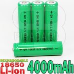 4 pile accu rechargeable 18650 3. 7v 4000mah li - ion batterie - qualite pro #15 4 pile accu rechargeable 18650 3. 7v 4000mah li - ion batterie - qualite pro #15