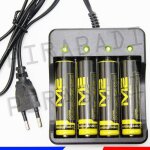 4 piles accus rechargeable 18650 3. 7v 8800mah + chargeur quadruple 4 piles 18650 4 piles accus rechargeable 18650 3. 7v 8800mah + chargeur quadruple 4 piles 18650