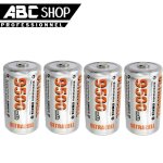 4 piles batterie rechargeable c r14 lr14 9500mah ni - mh accu