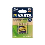 4 piles lr03 varta aaa rechargeables 800mah recycles