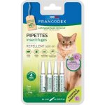 4 pipettes insectifuges pour chats plus de 2 kg formule renforcée - francodex 4 pipettes insectifuges pour chats plus de 2 kg formule renforcée - francodex