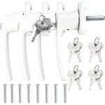 4 poign�es de fen�tre verrouillables avec cl� pour s�curit� enfant ? aluminium blanc installation facile ...