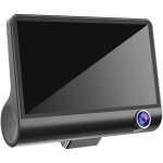 4 pouces hd 1080p camera de bord de voiture a trois objectifs camera de vision nocturne enregistreur ...