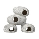 D�cor d�coratif pour aquarium - 4 rochers - gris - cachette pour crevettes