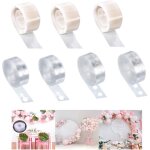 4 rouleaux bande de ballons arch et 3 rouleaux points de colle d�coratifs ballon pour d�co noce / anniversaire ...