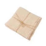 4 serviettes de table jetable gaze de coton lavable 40cm lin beige ivoire cr�me �cru naturel taupe