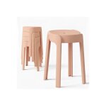 4 tabourets gigognes empilables bm home tab - rose en plastique l�gers pour la maison salle de classe ...