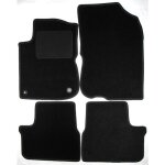 4 tapis de sol sur mesure en velour noir pour peugeot 208