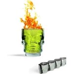 Verres � shot - kikkerland - t�te de mort - lot de 4 - verre - compatible lave - vaisselle