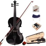 4 / 4 violon pleine grandeur violin set pour dbutants adultes tudiants adolescents violon en bois rable ...