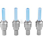 4 x bouchon de valve lumineux led bleu pour vlo moto voiture scooter