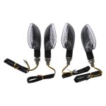 4 x clignotant 16 leds moto 12v ambre orange eclairage feux signal