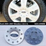 4 x logo argent 149mm ford centre de roue cache moyeu jantes emblme pour 2004 - 2007 mondeo 2. 0 / 2. ...