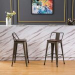 4 x tabouret de bar industriel de 63 cm de haut chaise de bar avec dossier amovible cuisine comptoir ... 4 x tabouret de bar industriel de 63 cm de haut chaise de bar avec dossier amovible cuisine comptoir ...