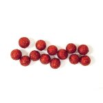 40 boules de dcoration pailletes rouge 10 mm - rouge