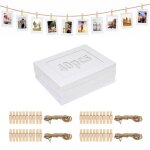 40 cadres photo papier blanc 11. 5x15. 5cm + pinces / corde - mural diy / mariage qiedoviey