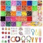 40 grilles délastiques arc - en - ciel diy box 2500 pièces 40 grilles délastiques arc - en - ciel diy box 2500 pièces