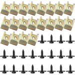 40 pièces u - clips et vis kit universal metalvis et ecrou cage u - clip voitureu - nuts vis de panneau ... 40 pièces u - clips et vis kit universal metalvis et ecrou cage u - clip voitureu - nuts vis de panneau ...