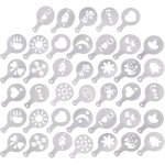 40 pochoirs  caf 3 packs mousse art latte barista pour dcorer le gteau aux flocons davoine et au ...