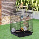 40 x 40 x 58cm cage � oiseaux pour canari calopsitte perruche toit ouvrable