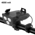 Lampe de vélo multifonction 4 en 1 - noir - 4000 mah - rechargeable usb - Éclairage avant - mixte Lampe de vélo multifonction 4 en 1 - noir - 4000 mah - rechargeable usb - Éclairage avant - mixte