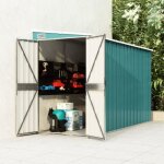 (42297) abri de jardin mural vert 118x288x178 cm acier galvanisé - armoire jardin design contemporain ... (42297) abri de jardin mural vert 118x288x178 cm acier galvanisé - armoire jardin design contemporain ...