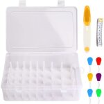 42pcs bobines de fil boîte de rangement pour bobines de fil règle souple avec 6 pièces daide à lenfilage ... 42pcs bobines de fil boîte de rangement pour bobines de fil règle souple avec 6 pièces daide à lenfilage ...