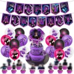 42pcs mercredi ballon dcoration anniversaire mercredi addams cake topper decoration anniversaire addams ...