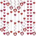 43 pi�ces coeur d�coration saint valentin � suspendre et guirlande c?urs d�coration saint - valentin ...