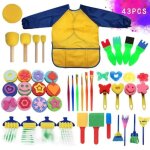 Outils de peinture - 43 pices - ponge - diy - apprentissage prcoce