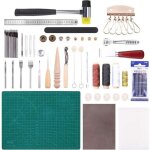Kit doutils de maroquinerie - marque inconnue - 44 pices - acier inoxydable - pour dbutants - bricolage ...