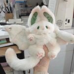45 cm blanc a - jouet en peluche chauve - souris kawaii animal cratif esprit magique lapin poupe en ...