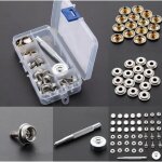 45 pcs fermoirs  bouton pression bouton avec 2 pices outil de fixation