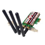450mbps carte rseau sans fil wifi pci - e lan carte antennes pc de bureau